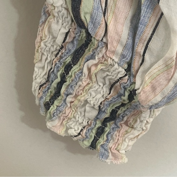 Women’s Candies Striped Smocked Long Sleeve Boho Peasant Top Size XL - Picture 3 of 8